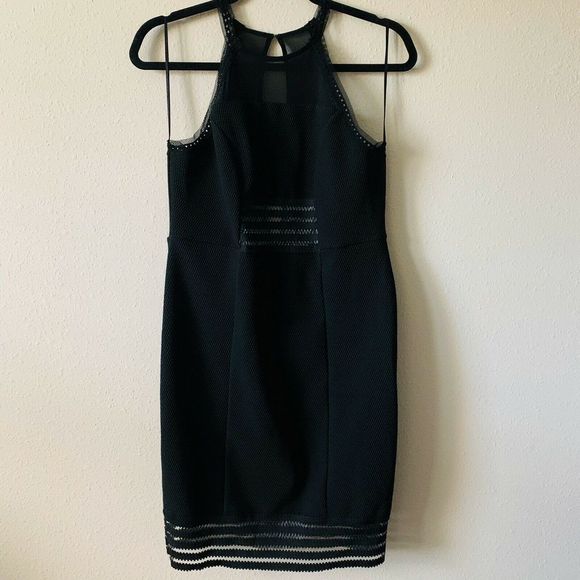 Topshop Sheer Mesh Cutout Illusion Cocktail Dress - Picture 3 of 8